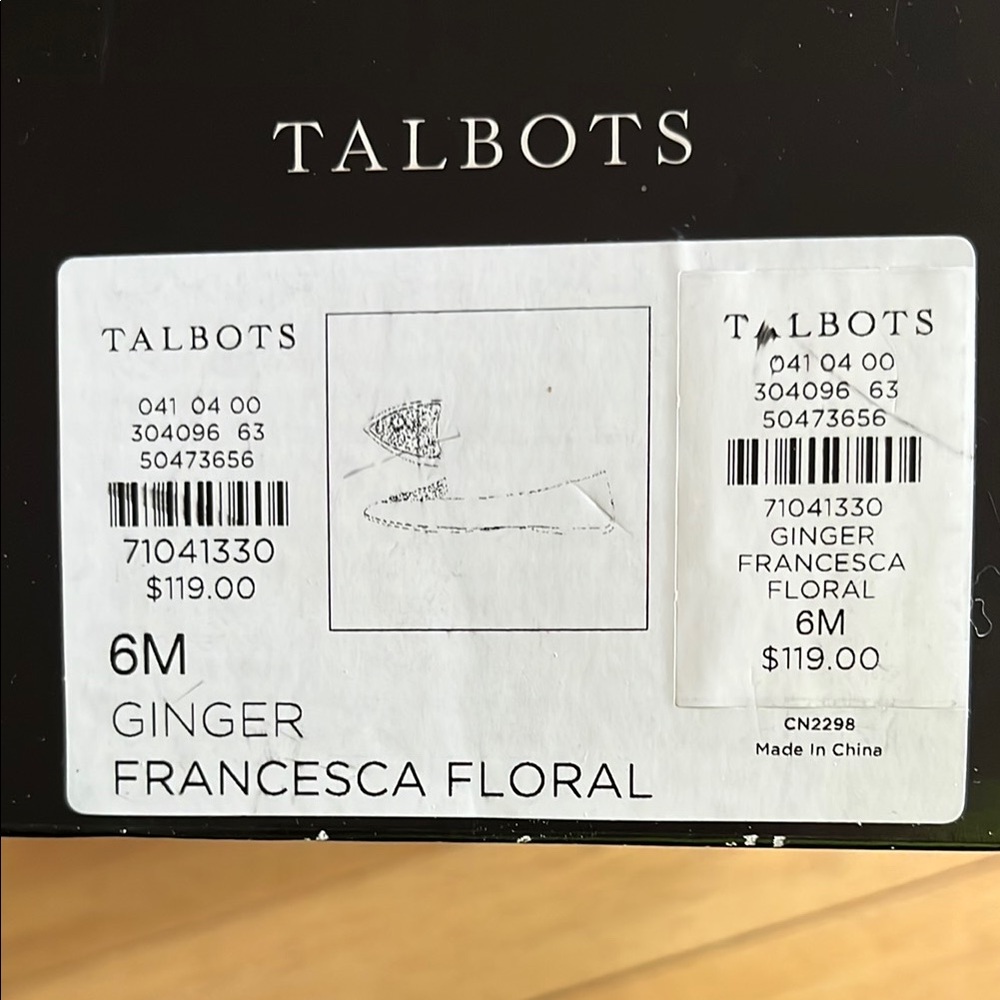 Talbots Elegant Tan Floral Loafers - Picture 6 of 6
